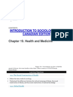 Introduction To Sociology - 1ST Canadian Edition: Chapter 19. Health and Medicine