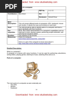 CBSE Class 1 Computer Science - Parts of A Computer