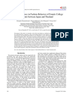 Habitual Difference in Fashion Behavior of Female College Students Between Japan and Thailand