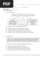 Prueba de Educación Cívica Sexto