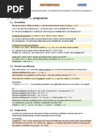 1 Division Dans, Congruence: Maths Term Arithmetique Cours