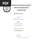 1.3 Tipos de Errores. Metodos Numericos