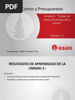 Estados de Costos de Producción y de Ventas