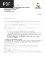 LETTER To Department of Education Staff From Minister For Education and Training