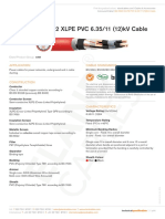 BS 6622 XLPE PVC 6.35/11 (12) KV Cable