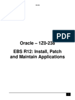 Oracle - 1Z0-238 EBS R12: Install, Patch and Maintain Applications