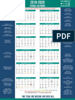 2019-20 School District Schedule