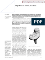 Patient Preferences in Knee Prostheses: J. W. Pritchett