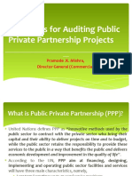 Guidelines For Auditing Public Private Partnership Projects: Pramode .K. Mishra, Director General (Commercial)