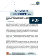 Memoria Descriptiva - Pistas Goyllar 2017