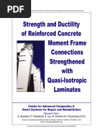 Strength and Ductility of Reinforced Concrete Moment Frame Connections Strengthened With Quasi-Isotropic Laminates