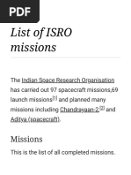 ISRO Missions List