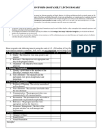 Family Living Rosary Evaluation Form