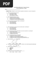 4th Periodical Exam - Math 9