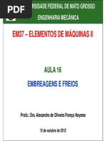 Aula 16 - Embreagens e Freios