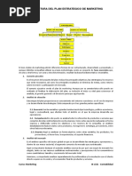 Estructura Del Plan Estrategico de MKT