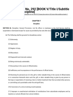 Executive Order No. 292 (BOOK V - Title I - Subtitle A - Chapter 7-Discipline) - Official Gazette of The Republic of The Philippines