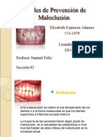 Niveles de Prevención de Maloclusión