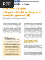 Antibiograma en La Parte de Microbiología