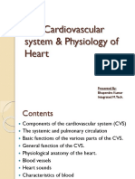 The Cardiovascular System & Physiology of Heart: Presented By: Bhupendra Kumar Integrated M.Tech