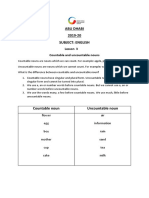 Abu Dhabi 2019-20 Subject: English: Lesson 3 Countable and Uncountable Nouns