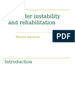 Shoulder Instability and Rehabilitation: Recent Advance