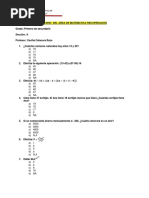 Subsanacion - Matematica