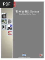 E-Way Bill System: User Manual For Tax Payers