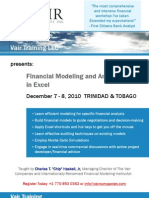 Financial Modeling & Analysis Course - Trinidad & Tobago