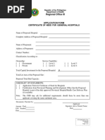 Certificate of Need Application Form 2006