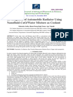 Investigation of Automobile Radiator Using Nanofluid-Cuo/Water Mixture As Coolant