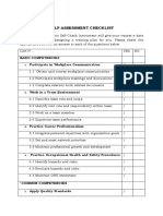 Form 4.1 Self Assessment Checklist