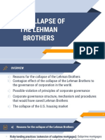 Collapse of The Lehman Brothers - CASE STUDY