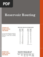 Routing in A Gated Reservoir