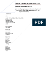 Microprocessor and Microcontroller: Soft Ware Programs-Part A