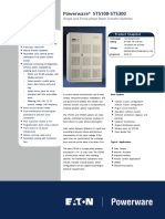 Powerware STS100-STS300: Single and Three-Phase Static Transfer Switches