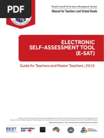 Electronic Self-Assessment Tool (E-SAT) : Guide For Teachers and Master Teachers