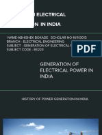 Generation of Electrical Power in India