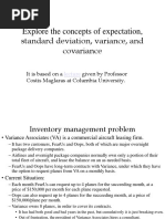 Explore The Concepts of Expectation, Standard Deviation, Variance, and Covariance