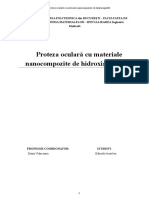 Proteza Oculara Cu Materiale Nanocompozite de Hidroxiapatita