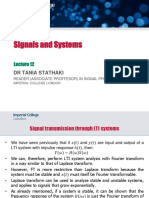 Signals and Systems: DR Tania Stathaki