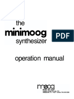 Moog MiniMoog Operation Manual