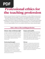 Prof Ethics For Teaching Profession PDF