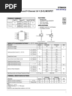 N-And P-Channel V (D-S) Mosfet: Features Product Summary