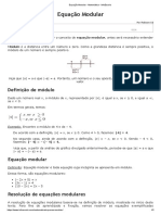 Equação Modular - Matemática