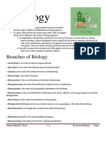 Branches of Biology