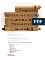 Tema 31 Text Context Types of Texts (N)