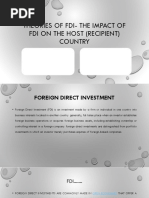 Theories of Fdi-The Impact of Fdi On The Host (Recipient) Country