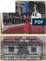 Philippine Independence: Prepared By: Aldous Niño Dela Cruz