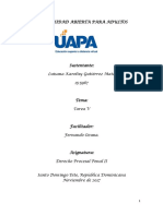 Práctica V Derecho Procesal Penal II